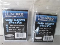 2X PACK OF 100 ULTRA PRO SPORT CARD SLEEVES