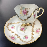 ROYAL CHELSEA TEACUP & SAUCER