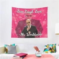 MR WORLDWIDE SAYS TO LIVE LAUGH LOVE TAPESTRY 50X5