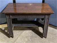 Vintage Rattan Wood Table 42"x26”x29.5”