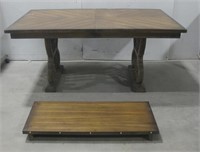 42"x 66"x 28.5" Dining Table W/Leaf See Info