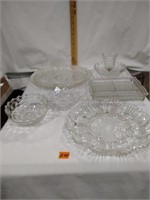 Clear glass serving plate,egg plate, relish