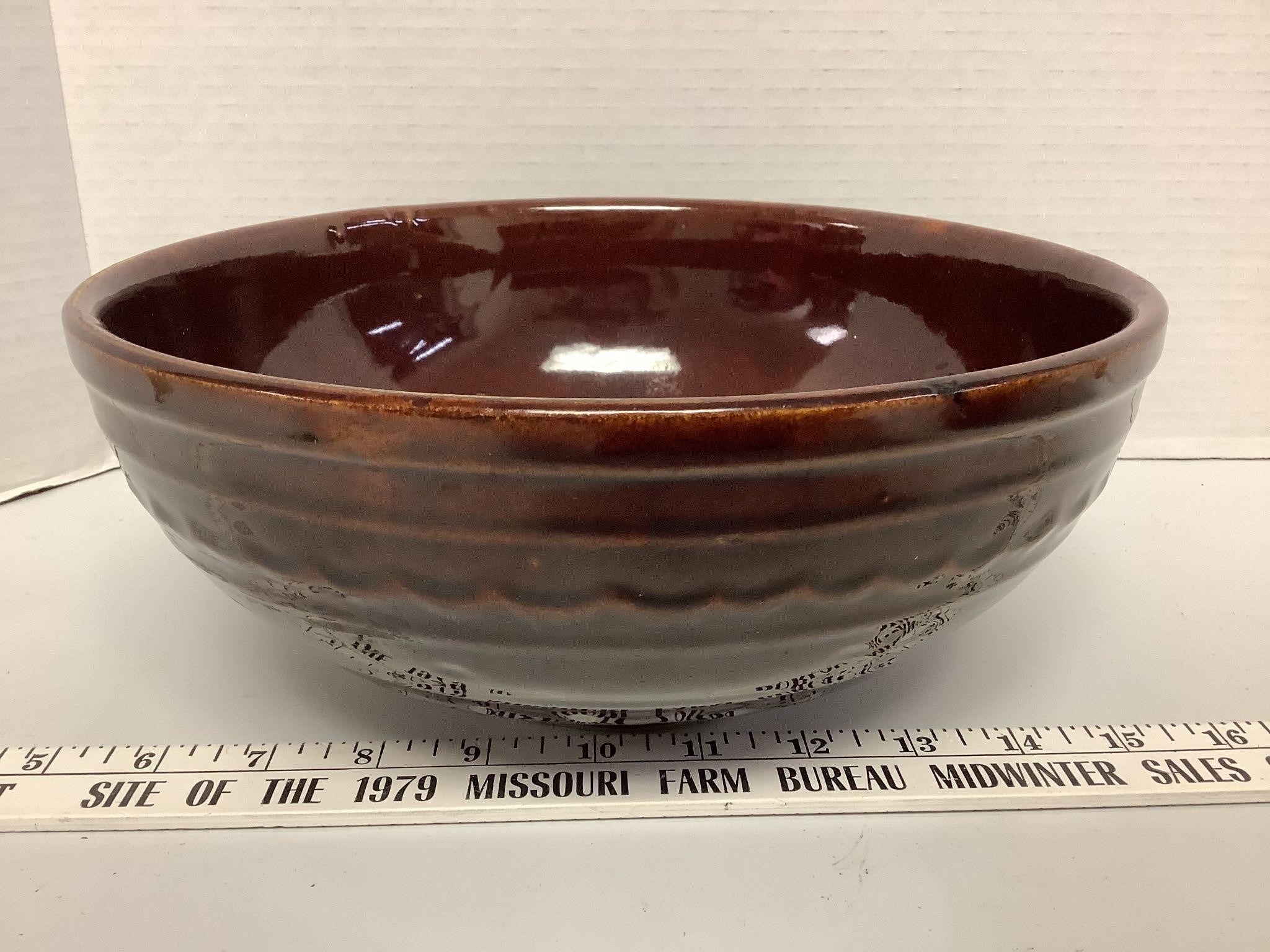 Brown Stoneware mixing bowl