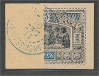OBOCK #53A ON PIECE USED VF