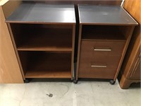 Office Stand and Filing Cabinet Set