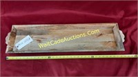 Carved Wood Tray - 9'' x 33.5'' Hearth & Hand