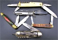 6 Vintage Pocket Knives