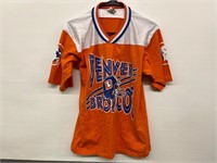 Vtg Youth Denver Broncos Scrimmage V- Neck