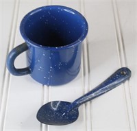 Graniteware Cup & Spoon