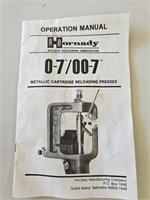 Hornady 0-7/00-7 Metallc Cartridge Reloading press