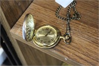 POCKET WATCH WITH MOTORCYCLE DECORATION