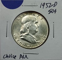 1952-D Franklin Half Dollar Ch. AU