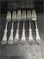 LOT OF 6 COIN  SILVER 18TH/19TH CENT. DINNER FORKS