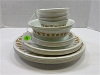 21 pc. set of Corning butterfly gold dinnerware