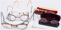 Lot Vintage Eye Glasses Gold Filled Safety Reading