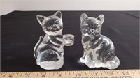 Crystal cat figurine.