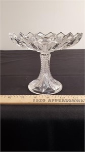Vintage Glass Pedestal Bowl.