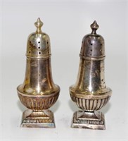 Pair late Victorian sterling silver pepperettes