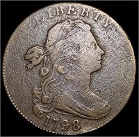 1798 2nd Hair Style Draped Bust Large Cent NICELY
