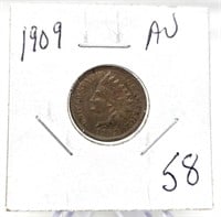1909 Indian Cent AU