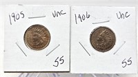 1905, ’06 Cents Unc.