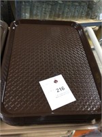 Lot of 13 Like New Brown Cafeteria Trays