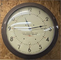 Western union wall clock 19"