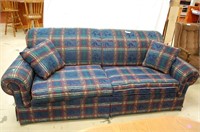 Plaid Couch W/ Pillows