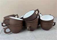 Lot of 13 Vintage Oriental Brown Teacups