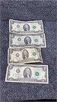 4 $2 Bills