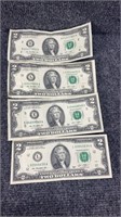 4 $2 Bills