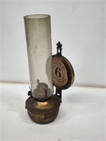 Vintage Brass Bracket Oil Lamp