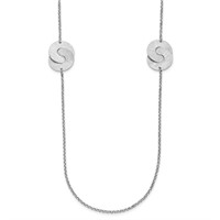 Sterling Silver  Etched Circles Necklace