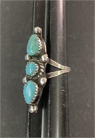 STERLING SILVER TURQUOISE RING