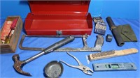 Metal Toolbox w/Tools