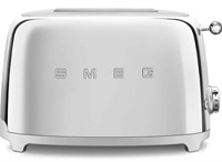 SMEG 2 SLICE TOASTER CROME / $299 / SHOWS SIGNS