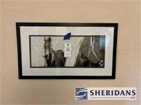 FRAMED HORSE PRINT AND (5) ADDITIONAL FRAMES