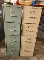 (2) Four Drawer File Cabinets