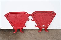 PAIR OF MASSEY HARRIS DRILL BOX ENDS