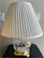 40 - WATERFORD CRYSTAL TABLE LAMP W/ SHADE