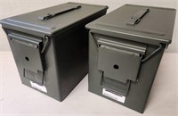 P - LOT OF 2 AMMUNITION BOXES (Q1)