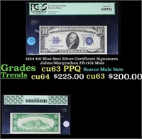 PCGS 1934 $10 Blue Seal Silver Certificate Signatu