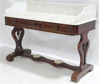 Victorian Marble Top 3 Drawer Commode