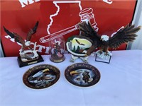 (6) Eagle Plates & Figurines