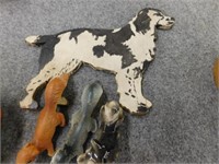 Wooden folk art dog, 12" tall - ceramic dog - 2