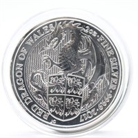 2017 2oz .999 Fine Silver Great Britain Coin - BU