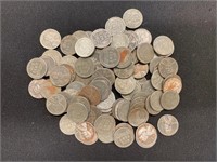 (100) 1943 WWII Steel Lincoln Cents