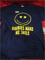 Nice men's medium boobies make me smile shirt