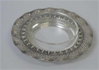 English sterling silver pierced butter dish