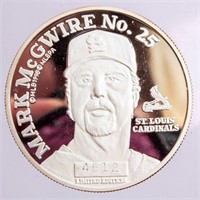 Coin 1 ounce .999 Fine Silver Mark McGwire #25